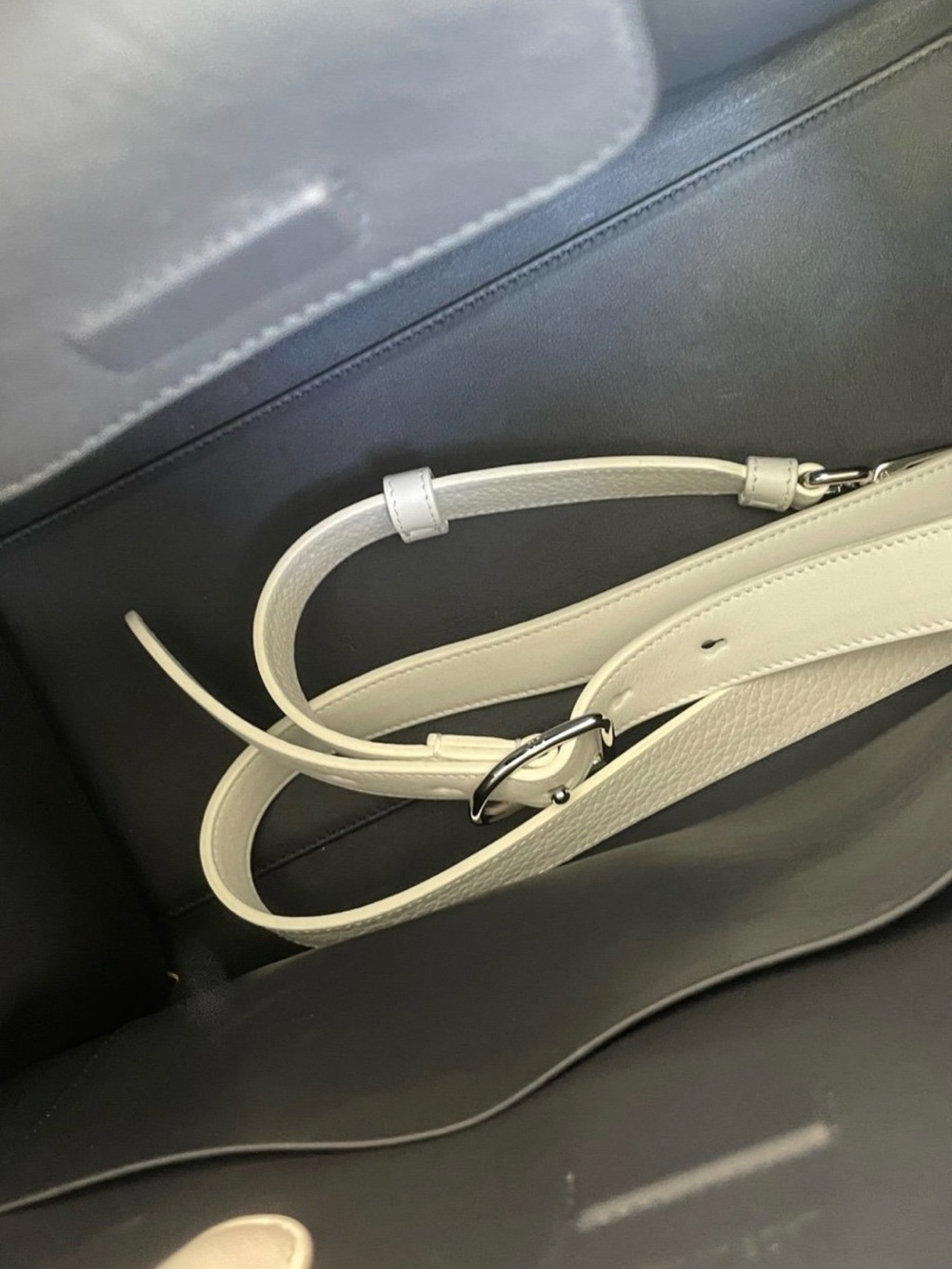 Dior White Leather Top-Handle Satchel with Silver Hardware - Picture 3 of 6